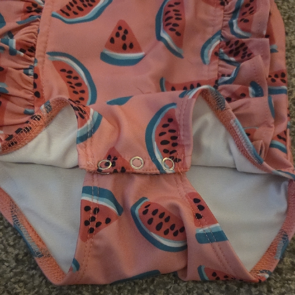 Watermelon Print Kids Swimsuit - Picture 4 of 4